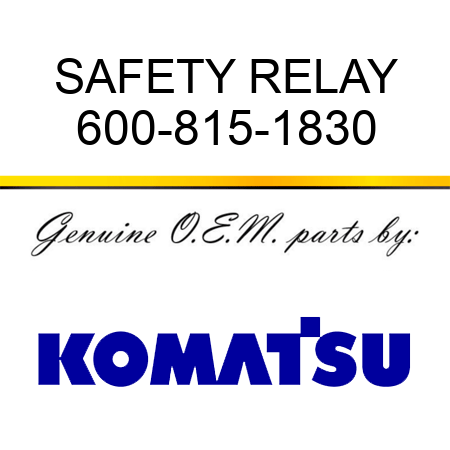 SAFETY RELAY 600-815-1830