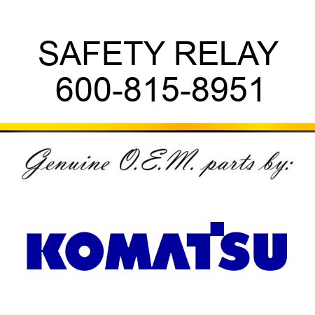 SAFETY RELAY 600-815-8951