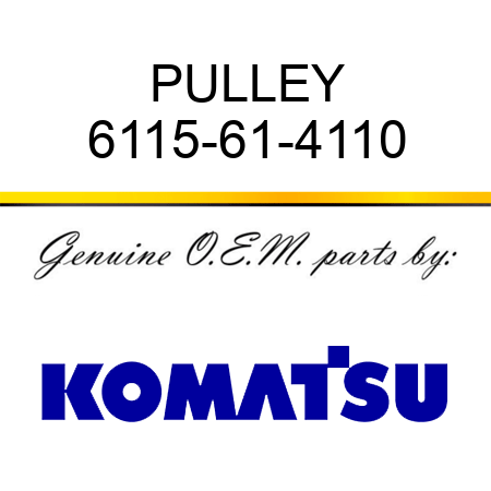 PULLEY 6115-61-4110