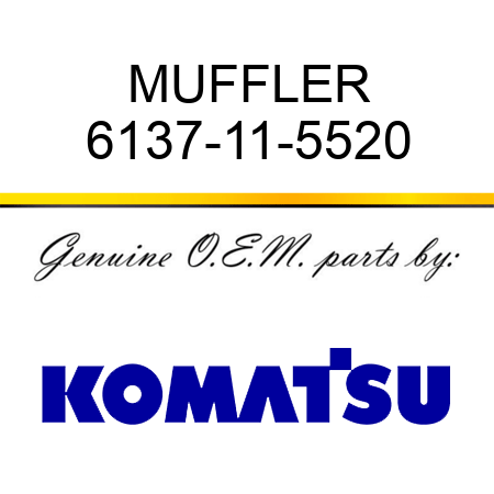 MUFFLER 6137-11-5520