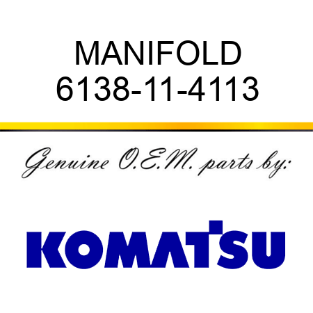 MANIFOLD 6138-11-4113
