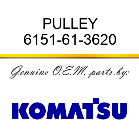 PULLEY 6151-61-3620