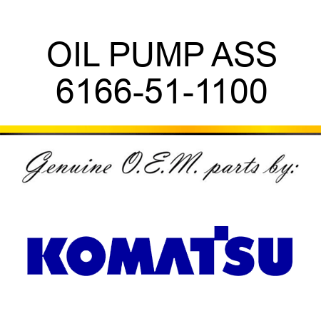 OIL PUMP ASS 6166-51-1100