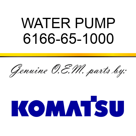 WATER PUMP 6166-65-1000