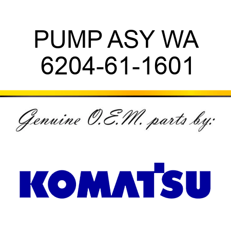 PUMP ASY, WA 6204-61-1601
