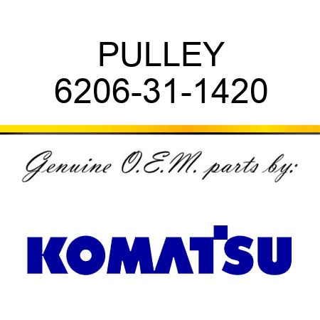 PULLEY 6206-31-1420