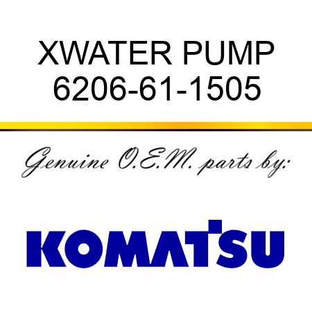 XWATER PUMP 6206-61-1505