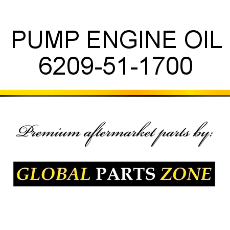 PUMP, ENGINE OIL 6209-51-1700