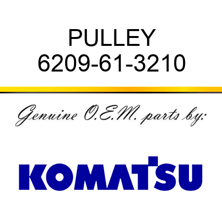 PULLEY 6209-61-3210