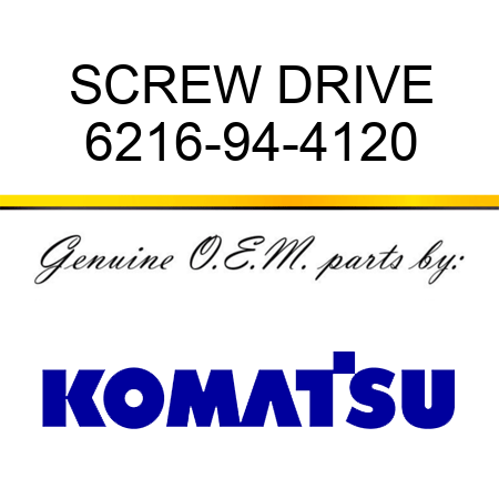 SCREW, DRIVE 6216-94-4120