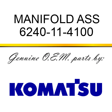 MANIFOLD ASS 6240-11-4100