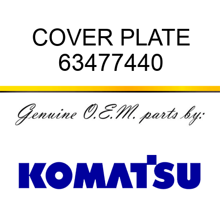 COVER PLATE 63477440