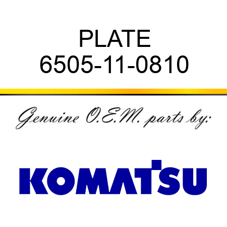 PLATE 6505-11-0810