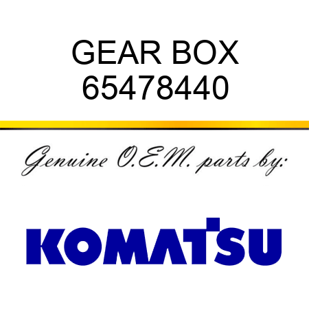 GEAR BOX 65478440