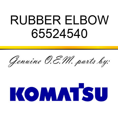 RUBBER ELBOW 65524540