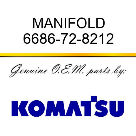 MANIFOLD 6686-72-8212