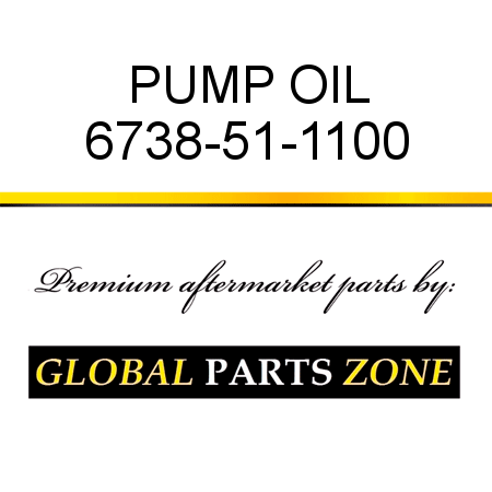 PUMP, OIL 6738-51-1100