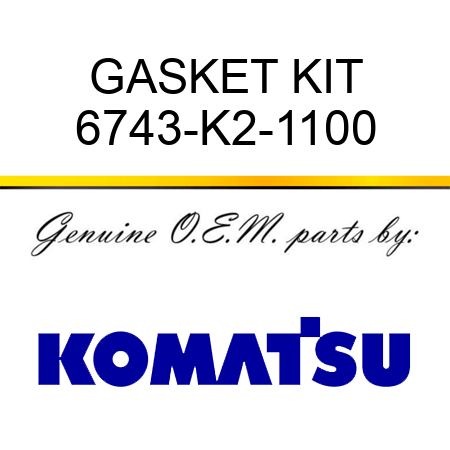 GASKET KIT 6743-K2-1100