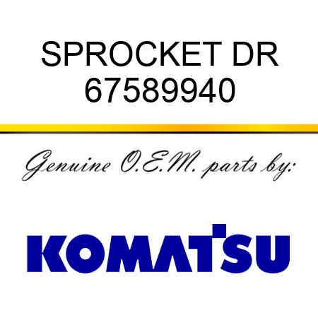 SPROCKET, DR 67589940