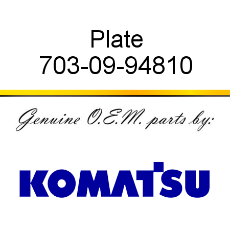 Plate 703-09-94810