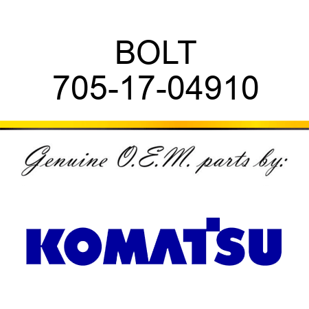 BOLT 705-17-04910