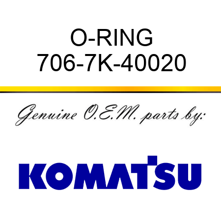 O-RING 706-7K-40020