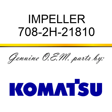 IMPELLER 708-2H-21810