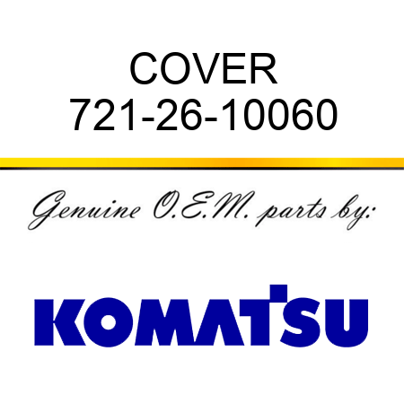 COVER 721-26-10060