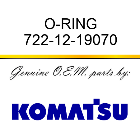 O-RING 722-12-19070