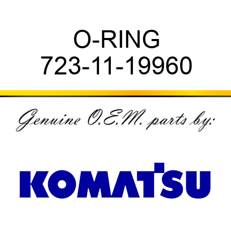 O-RING 723-11-19960