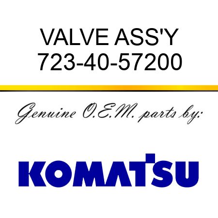 VALVE ASS'Y 723-40-57200