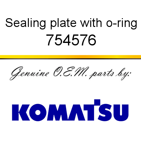 Sealing plate with o-ring 754576