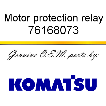 Motor protection relay 76168073