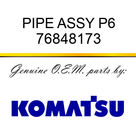 PIPE ASSY P6 76848173