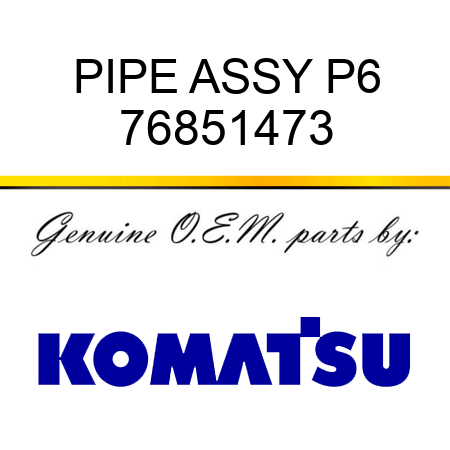 PIPE ASSY P6 76851473