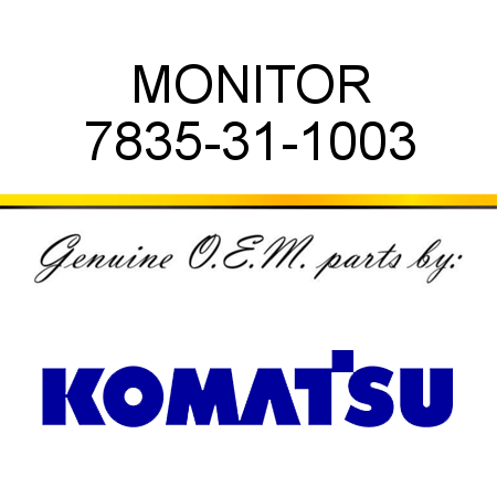 MONITOR 7835-31-1003