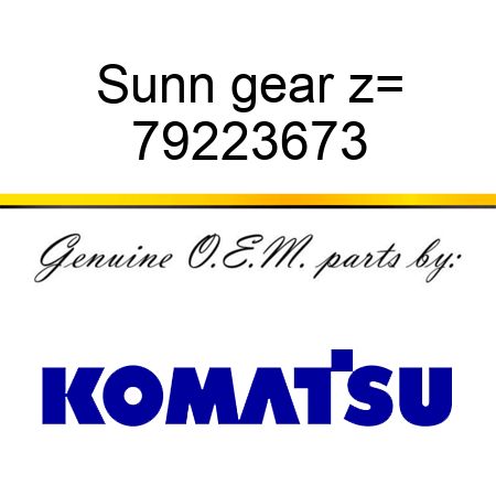 Sunn gear z= 79223673