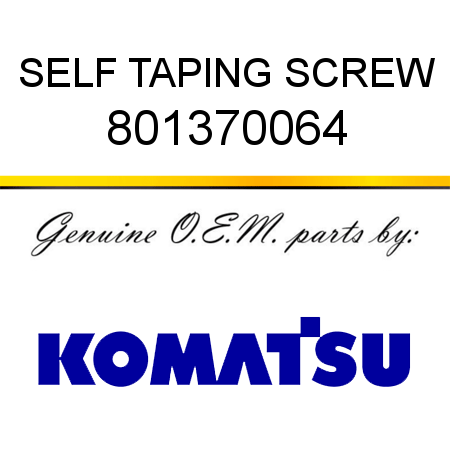 SELF TAPING SCREW 801370064