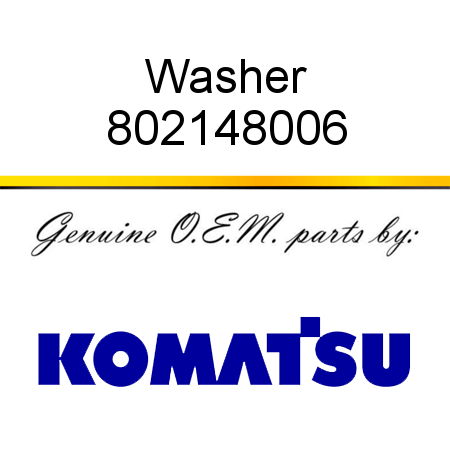Washer 802148006