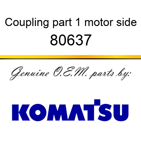 Coupling part 1, motor side 80637