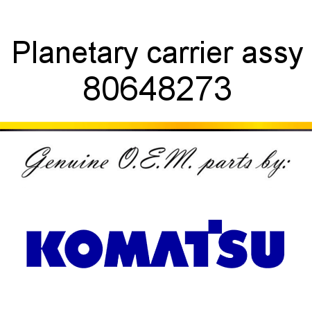 Planetary carrier assy 80648273