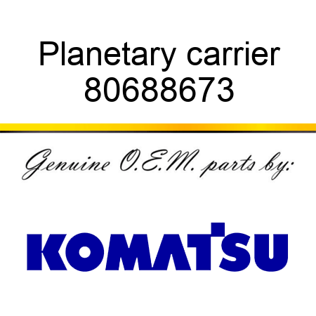 Planetary carrier 80688673