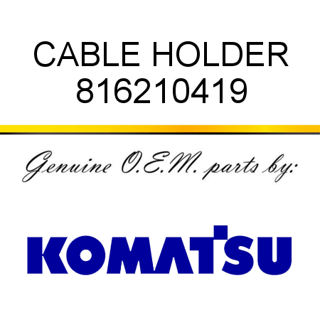 CABLE HOLDER 816210419