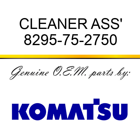 CLEANER ASS' 8295-75-2750