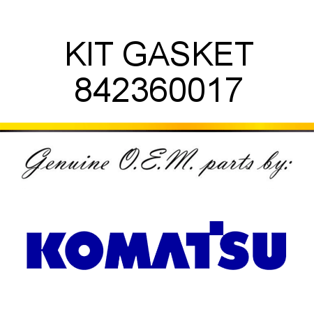 KIT, GASKET 842360017