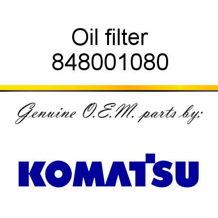 Oil filter 848001080