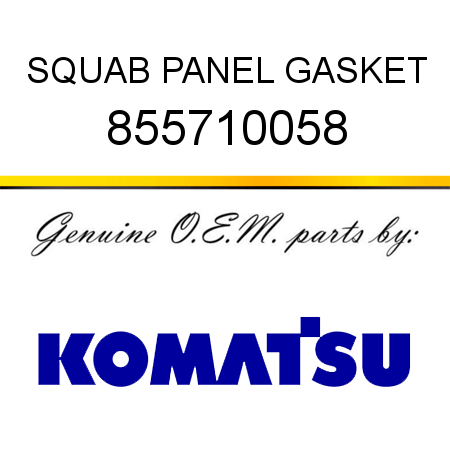 SQUAB PANEL GASKET 855710058