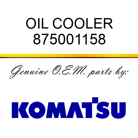 OIL COOLER 875001158