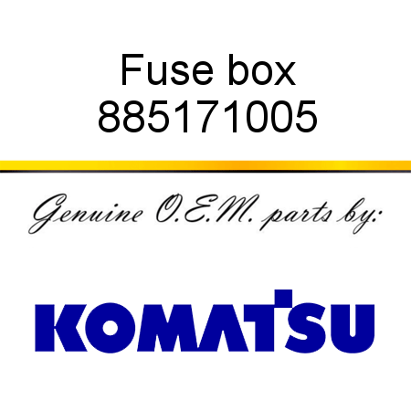 Fuse box 885171005