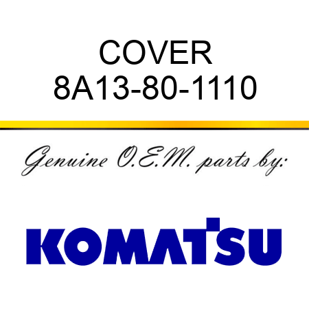 COVER 8A13-80-1110